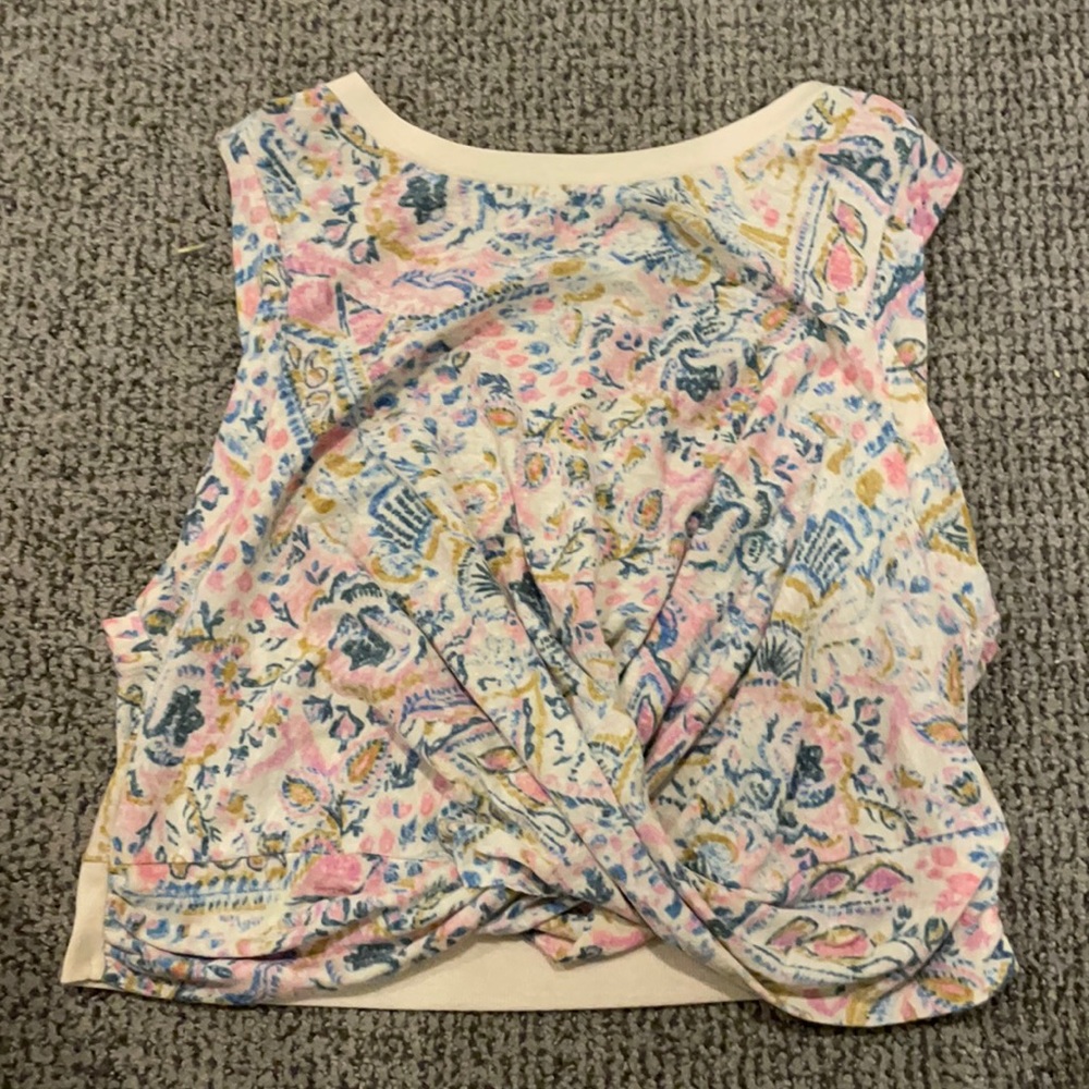 free people floral twisted tank